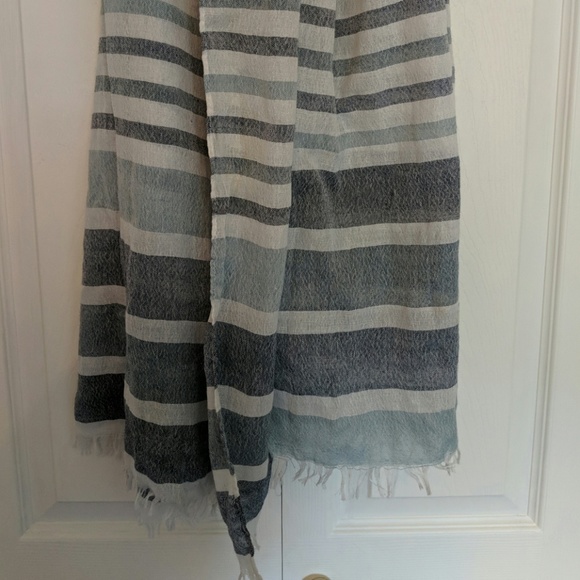 Blue Striped Scarf - Picture 3 of 4